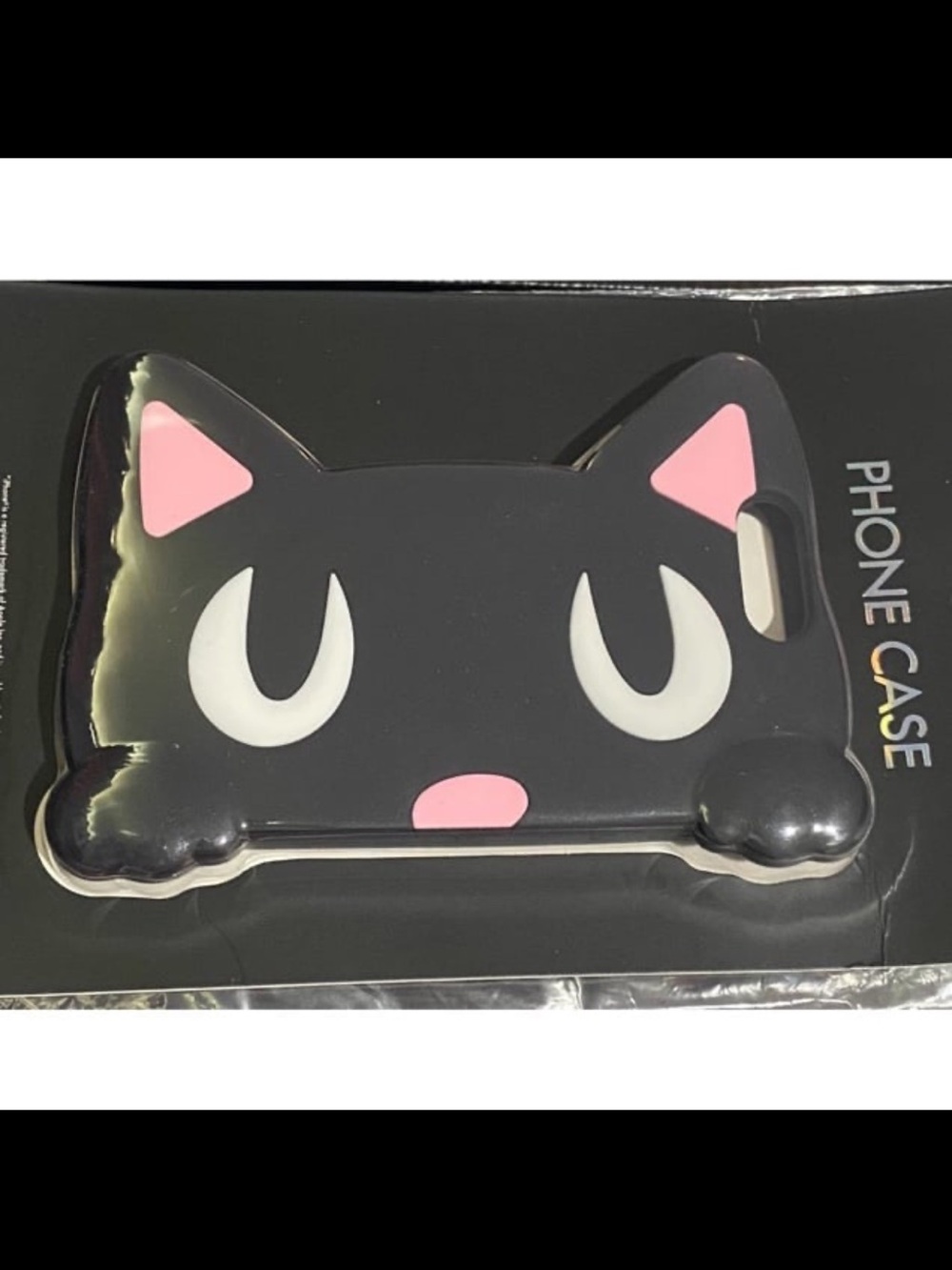 iPhone case Cute Black Cat Phone Case with Pink Ears iPhone 6 Plus iPhone 7 Plus